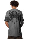 Grey psychedelic t-shirt fox octopus print